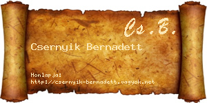 Csernyik Bernadett névjegykártya