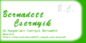 bernadett csernyik business card